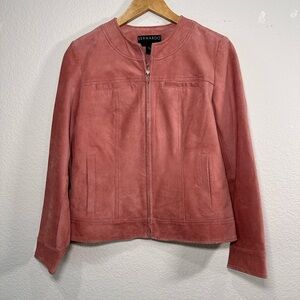 Bernardo Women's Pink Suede Jacket Women's Small